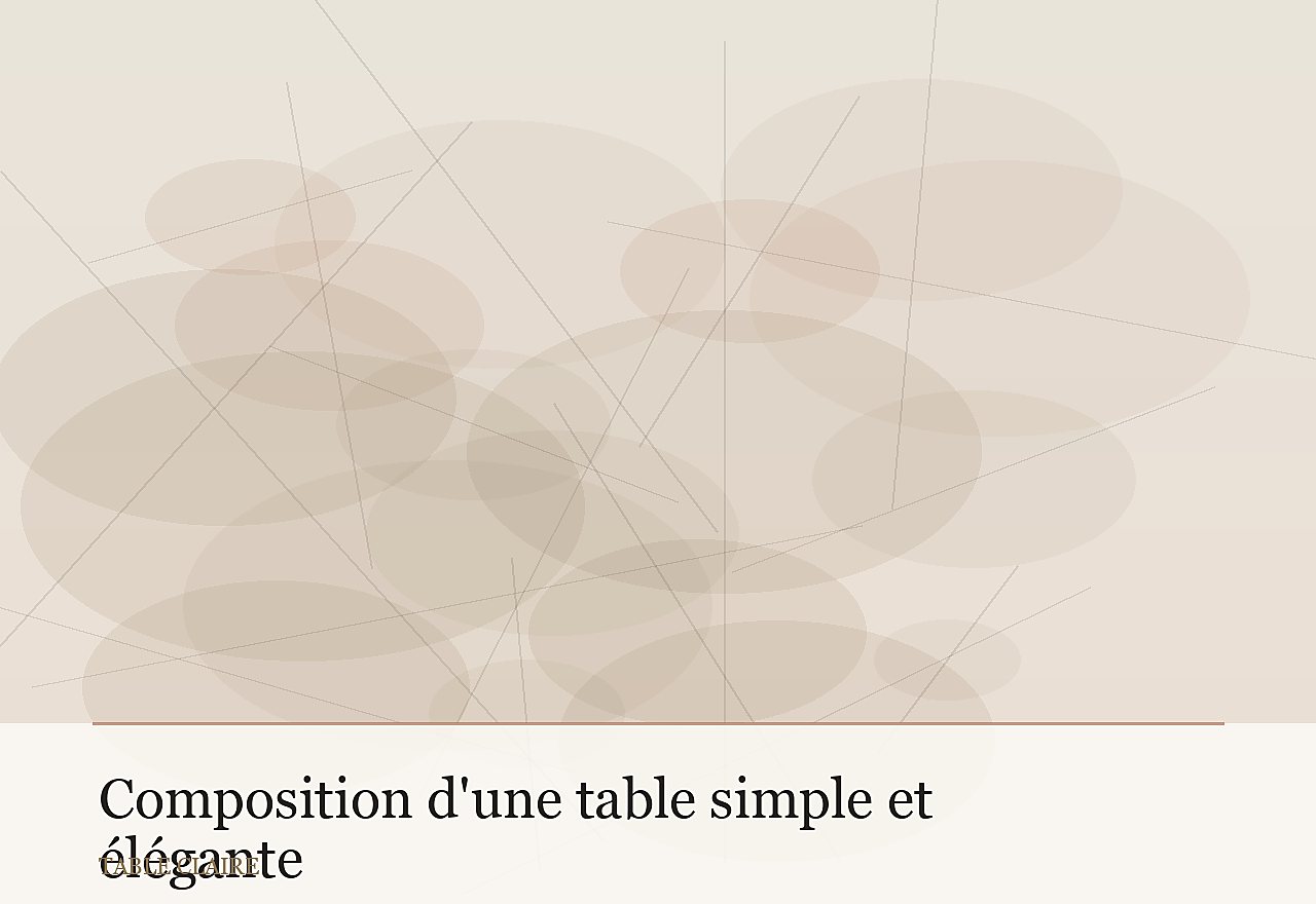 Guide principal de la table claire